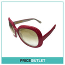 White & Pink Leather Snakeskin Frame Sunglasses RRP £325
