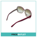 White & Pink Leather Snakeskin Frame Sunglasses RRP £325