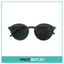 Round Frame Matte Black Sunglasses With Silver Detail RRP £325
