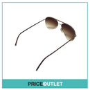 Silver Frame Pilot Sunglasses With Pink Leather Detail RRP £325