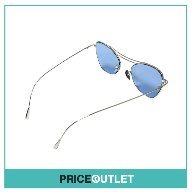 Blue Lens Silver Frame Cat Eye Sunglasses RRP £325