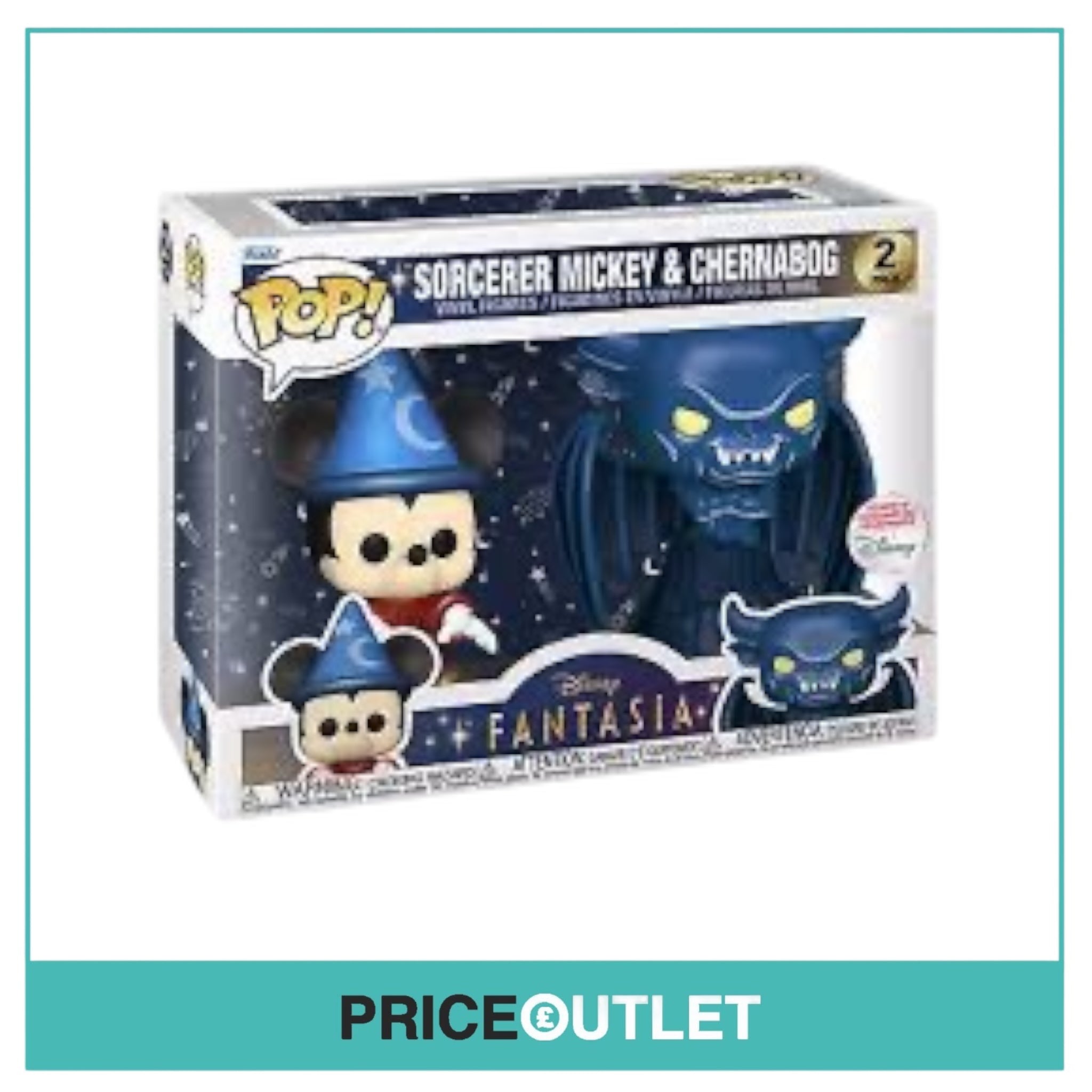 Funko - Disney Fantasia - Sorcerer Mickey & Chernabog 2 Pack - Brand New