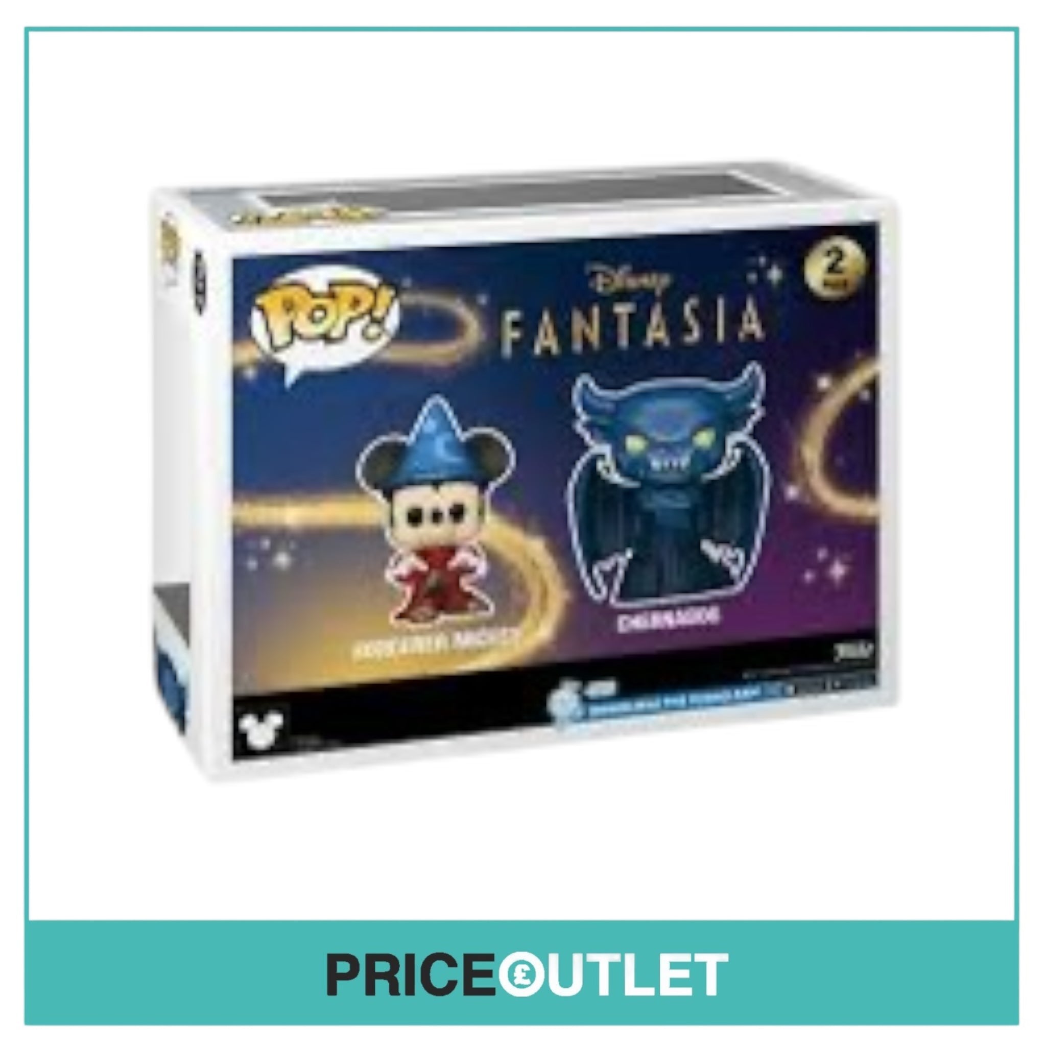 Funko - Disney Fantasia - Sorcerer Mickey & Chernabog 2 Pack - Brand New