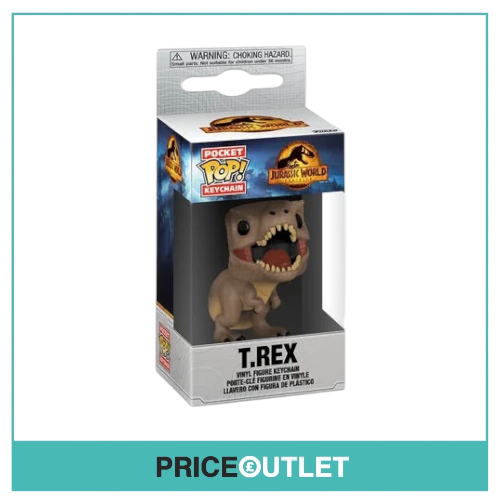 Funko - Jurassic World Dominion- T-rex Keychain - Brand New