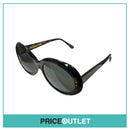 Shimmer Blue & Grey Stripe Pattern Round Sunglasses RRP £325