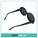 Shimmer Blue & Grey Stripe Pattern Round Sunglasses RRP £325