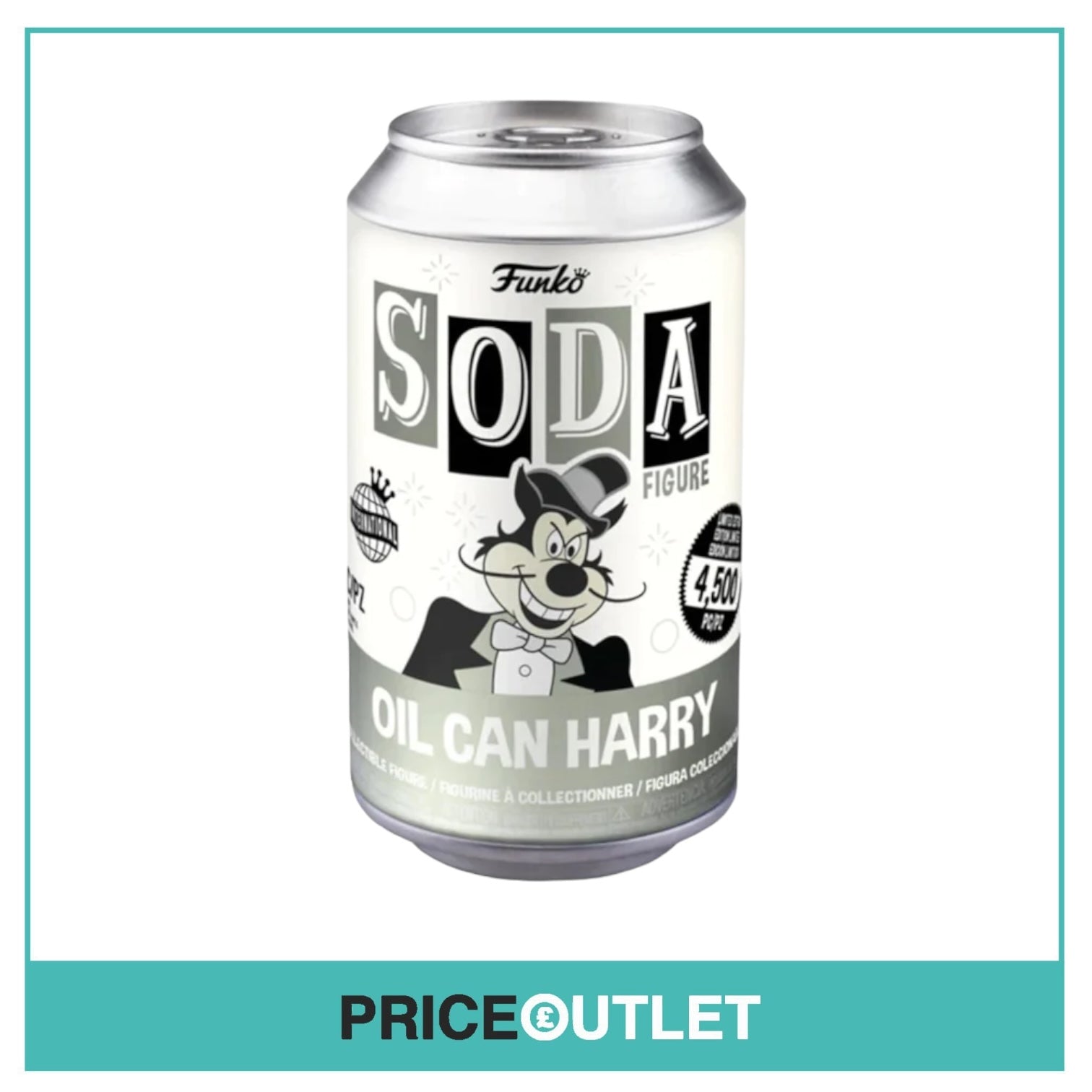 Oil Can Harry- Funko Soda Vinyl Figure! Chance Of Chase - Mighty Mouse - International LE4500 Pcs - Brand New