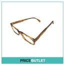 No Lens Yellow & Brown Translucent Tortoiseshell Frame Glasses RRP £325