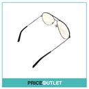 No Lens Dark Chrome Frame Pilot Glasses RRP £325