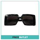 Black 3D Pattern Sunglasses With Brown Tortoiseshell Arm Detail RRP £325