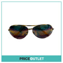 Reflective Rainbow Lens Sunglasses With Beige Arm Detail RRP £325