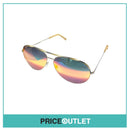 Reflective Rainbow Lens Sunglasses With Beige Arm Detail RRP £325