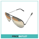 Silver Reflective Lens Sunglasses With Black Frame RRP £325