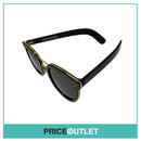 Pilot Black Frame Sunglasses With Gold Metal Detail  RRP £325