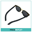 Pilot Black Frame Sunglasses With Gold Metal Detail  RRP £325