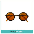 Orange Lens Round Brown Tortoiseshell Frame Sunglasses With Translucent Orange Detail RRP £325