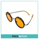 Orange Lens Round Brown Tortoiseshell Frame Sunglasses With Translucent Orange Detail RRP £325
