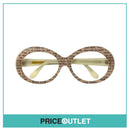 No Lens White & Pink Writing Round Frame Glasses RRP £325