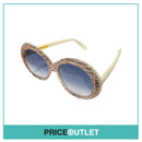 Pink & White Writing Frame Round Sunglasses RRP £325