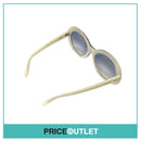 Pink & White Writing Frame Round Sunglasses RRP £325