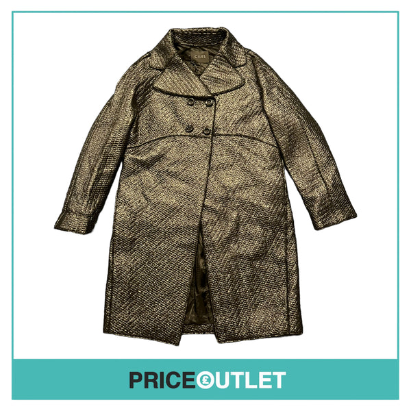 Giles - Shiny Black Textured Coat - Size 42 - BRAND NEW WITH TAGS