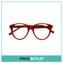 Clear Lens Orange Red Frame Glasses RRP £325