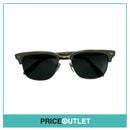 Grey Frame Square Sunglasses With Gold Frame Detail RRP £325