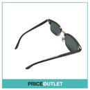 Grey Frame Square Sunglasses With Gold Frame Detail RRP £325