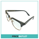 No Lens Grey Square Frame Glassed With Gold Detail RRP £325