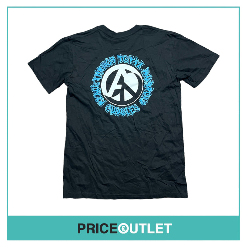 Jungles Jungles - Peace Through Total Anarchy Black T-Shirt - Size M - BRAND NEW WITH TAGS