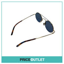 Gold Frame Pilot Sunglasses With Brown Tortoiseshell Detail RRP £325