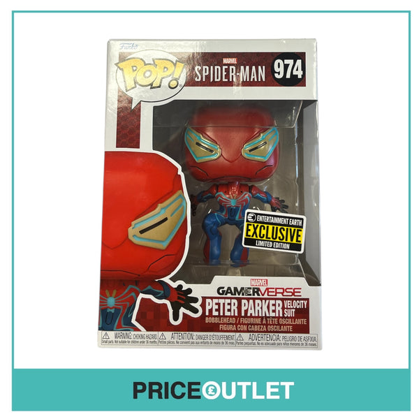 Funko - Marvel Spider-Man - Peter Parker Velocity Suit #974 (Exclusive) (Damaged)