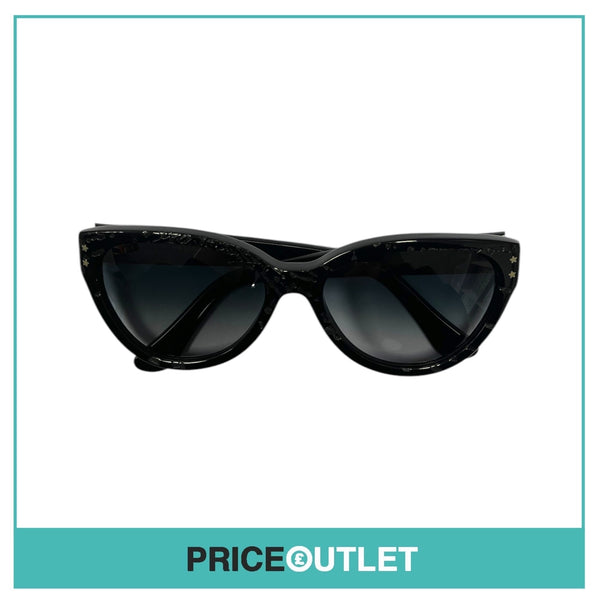 Black Crack Effect Cat Eye Sunglasses RRP £325
