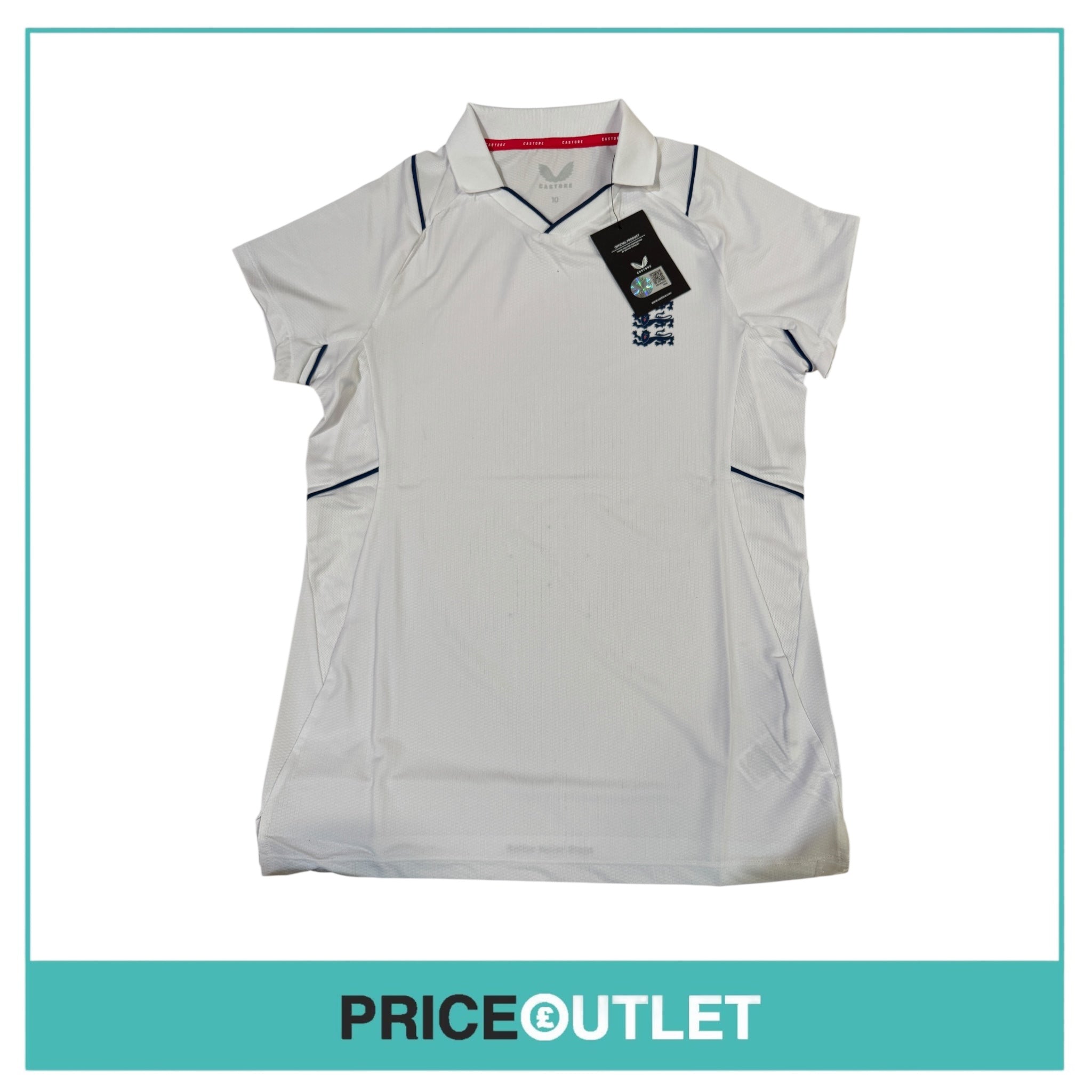 Castore - England Cricket - Pro Short Sleeve Polo - Size 10 - Brand New
