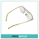 Clear Lens Gold Frame Glasses With Translucent Yellow Arm Detail RRP £325