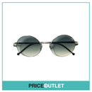 Round Frame Silver Frame Sunglasses With Black Arm Detail RRP £325