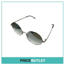 Round Frame Silver Frame Sunglasses With Black Arm Detail RRP £325