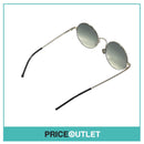 Round Frame Silver Frame Sunglasses With Black Arm Detail RRP £325