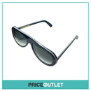Blue Frame Sunglasses With White Stripe Trim Detail RRP £325