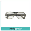 No Lens Grey Translucent Frame Square Glasses RRP £325