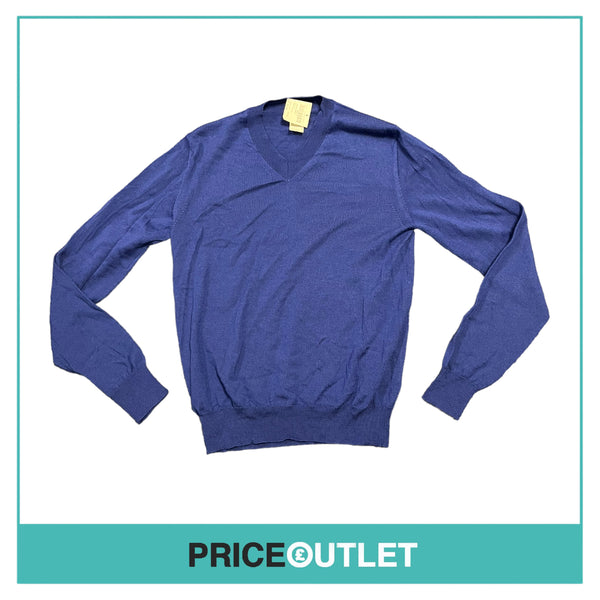 Dover Street Market - Mens Blue Knit V Neck Jumper - Size XS - BRAND NEW WITH TAGS