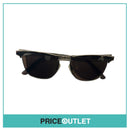 Silver & Gold Frame Pilot Sunglasses With Brown Translucent Arm Detail RRP £325
