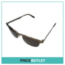 Silver & Gold Frame Pilot Sunglasses With Brown Translucent Arm Detail RRP £325