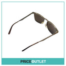 Silver & Gold Frame Pilot Sunglasses With Brown Translucent Arm Detail RRP £325