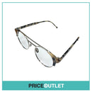 No Lens Black, Grey & Cream Print Pilot Glasses RRP £325