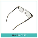 No Lens Black, Grey & Cream Print Pilot Glasses RRP £325
