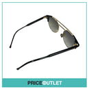 Black & Gold Pilot Frame Sunglasses With Blue Tinted Lens RRP £325