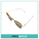 Thin Gold Frame Cat eye Sunglasses With Reflective Lens RRP £325