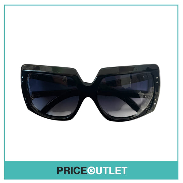 Black Frame Oversized Sunglasses With Two Arm Detail RRP £325