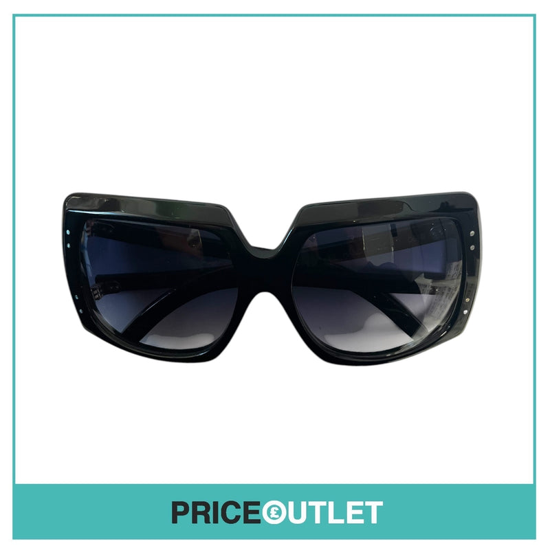 Black Frame Oversized Sunglasses With Two Arm Detail RRP £325
